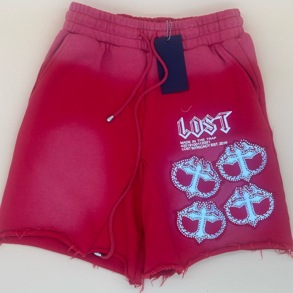 Red Lost Graphic Shorts